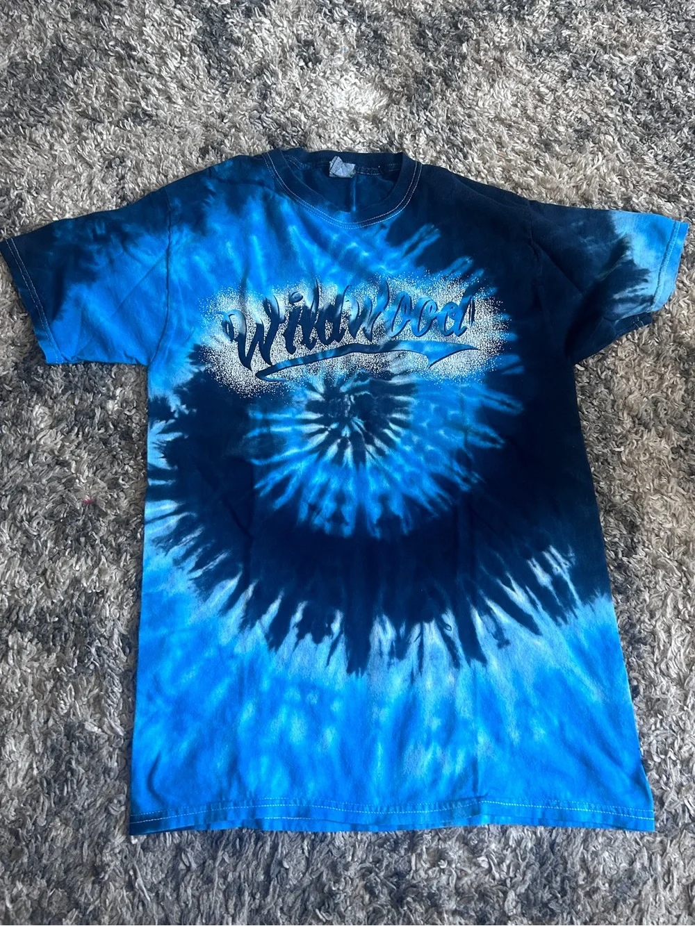 Fruit of the Loom Blue Tie-Dye Wildwood Short Sleeve Tee